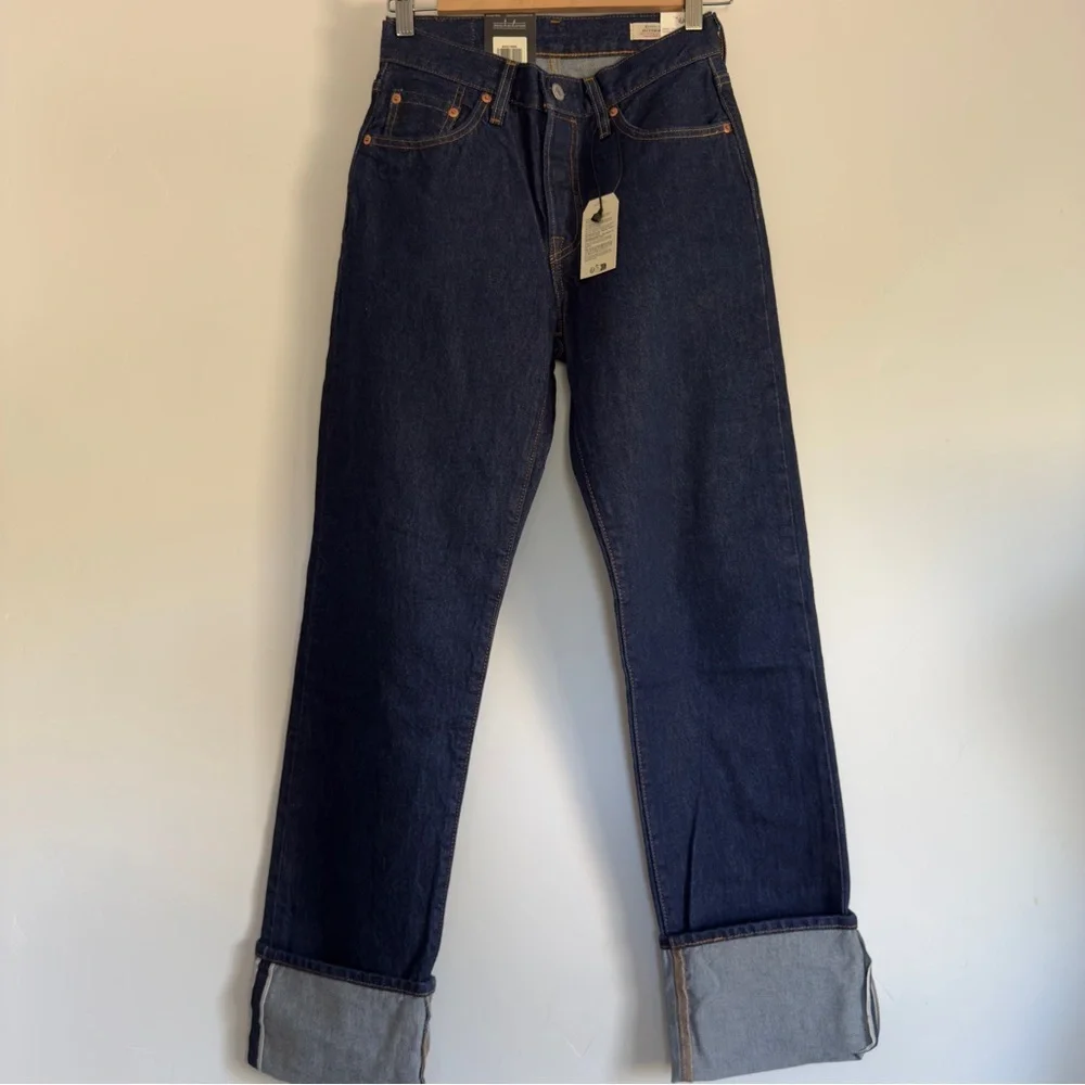 Levi’s 501 ‘90s Cuffed Jeans | Dark Indigo | Size 24 | NWT - Picture 2 of 4